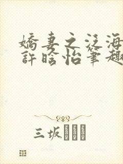 娇妻之泛海之舟许晗怡笔趣阁封面