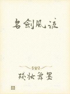 名剑风流封面