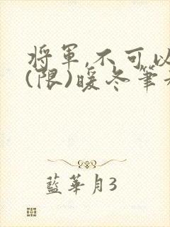将军,不可以!(限)暖冬笔趣阁免费阅读