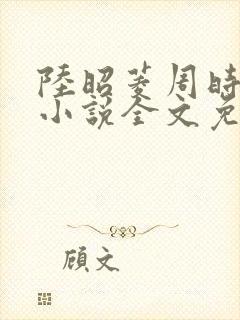 陆昭菱周时阅的小说全文免费阅读