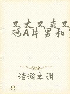 又大又爽又黄无码A片男和男