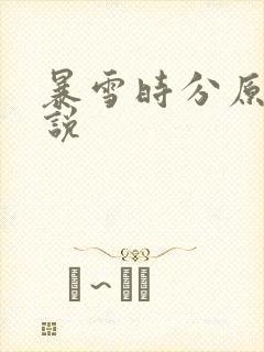 暴雪时分原著小说