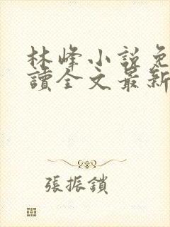 林峰小说免费阅读全文最新章节封面