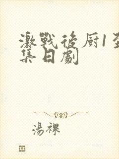 激战后厨1至5集日剧封面