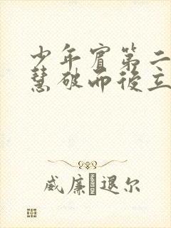 少年宾第二部珏慧破而后立封面