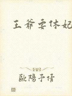 王爷要休妃封面