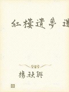 红楼遗梦 迷男封面