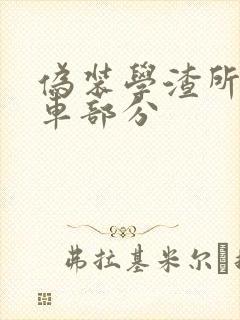 伪装学渣所有开车部分