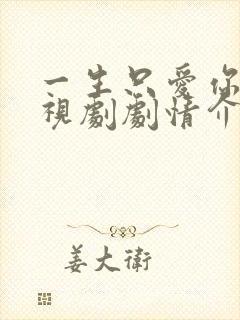 一生只爱你 电视剧剧情介绍