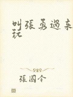 叫张勇过来一起玩封面