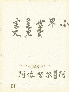 完美世界小说全文免费