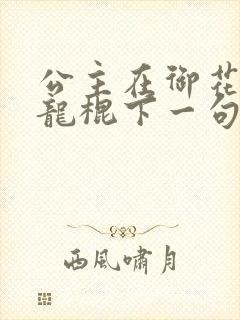 公主在御花园吃龙棍下一句