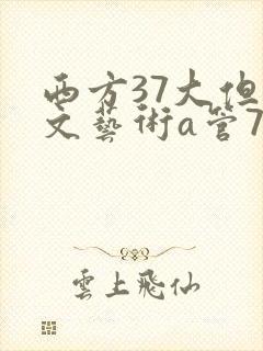 西方37大但人文艺术a管77封面