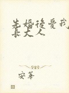 先婚后爱我的市长大人