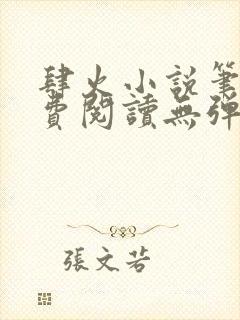 肆火小说笔趣免费阅读无弹窗