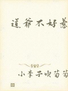 道爷不好惹封面