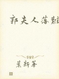 郭夫人落难记封面