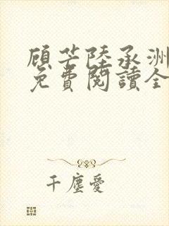 顾芒陆承洲小说免费阅读全文免费阅读下载