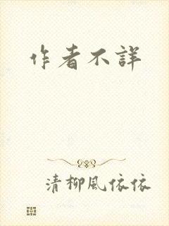 作者不详封面