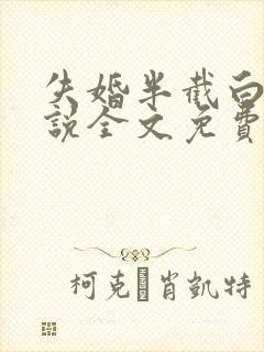 失婚半截白菜小说全文免费阅读