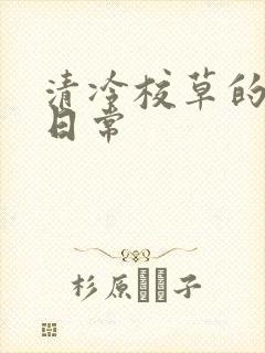 清冷校草的抹布日常