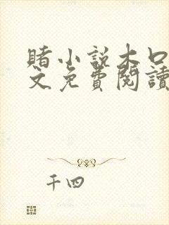 赌小说木口银全文免费阅读笔趣阁