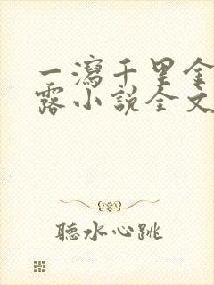 一泻千里金银花露小说全文免费阅读