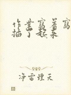 作业写着写着就插了起来