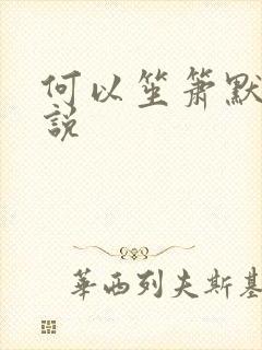 何以笙箫默 小说