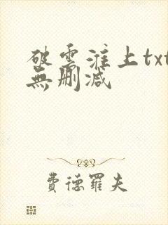 破云淮上txt无删减