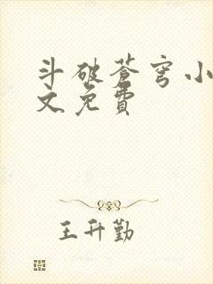 斗破苍穹小说全文免费