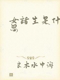 女诸生是什么意思