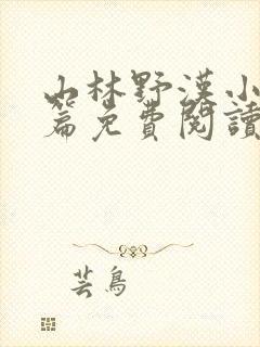 山林野汉小说全篇免费阅读