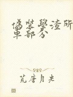 伪装学渣所有开车部分