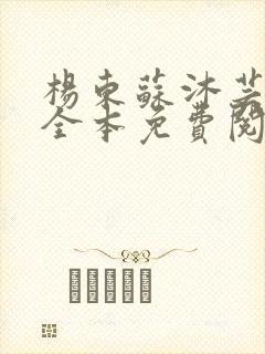 杨东苏沐芸小说全本免费阅读下载