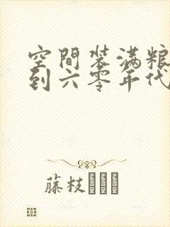 空间装满粮食回到六零年代