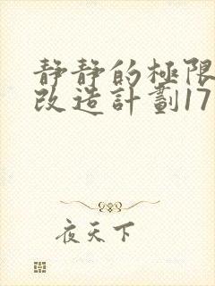 静静的极限自我改造计划17