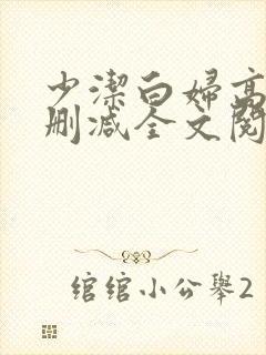 少洁白妇高义无删减全文阅读