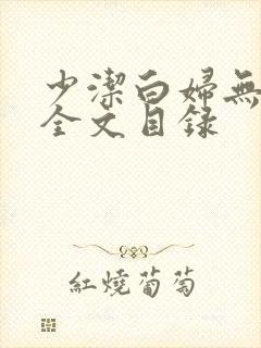 少洁白妇无删减全文目录