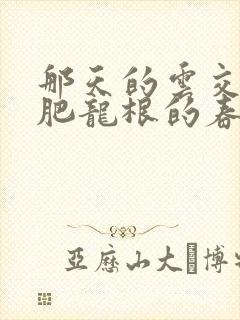 那天的云交雨合肥龙根的春天