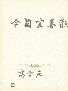 今日宜喜欢封面