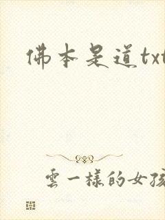 佛本是道txt封面
