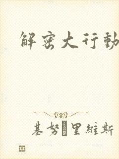 解密大行动