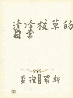 清冷校草的抹布日常