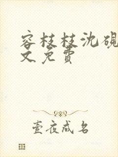 容枝枝沈砚书全文免费