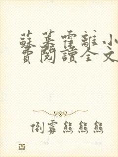 苏莱霍离小说免费阅读全文