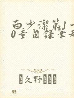 白少洁第1一40章目录笔趣阁