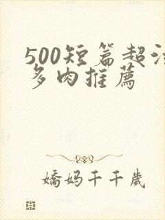 500短篇超污多肉推荐