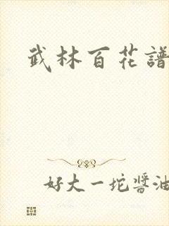 武林百花谱封面