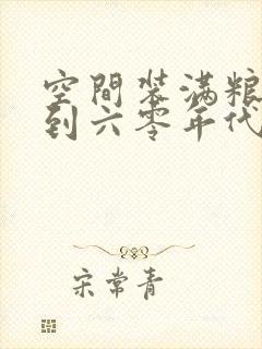 空间装满粮食回到六零年代封面